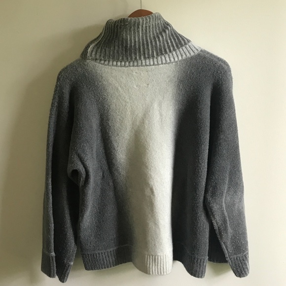 MINNE Grey Cream Ombré Turtleneck Sweater - Picture 9 of 10